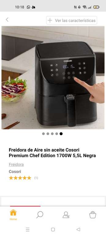 Freidora de aire cosori premium chef edition 5.5L