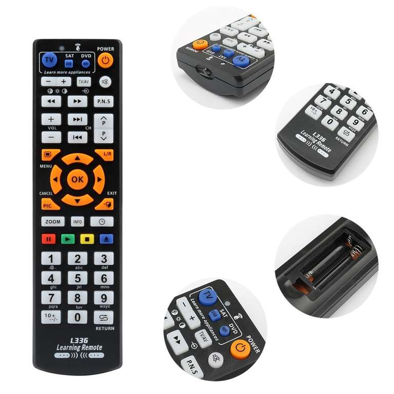 Control Remoto Inteligente Universal IR l336 Mando A Distancia Para TV DVB BOX Copiar Aprender Función CBL DVD SAT Learning