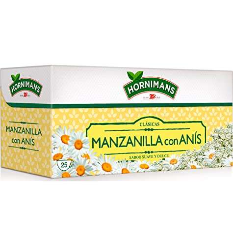 Hornimans Té Manzanilla con Anís, 25 Bolsitas, 35g + Té Verde Bolsitas de Té A La Menta, 20 x 1.5g