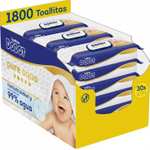 Dodot Pure Aqua Toallitas 30 Paquetes De 60 Unidades = 1800 Toallitas