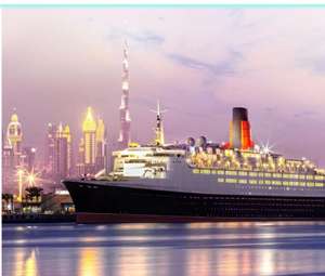 Super Crucero-Hotel en Dubái 3 noches 4* en el crucero-hotel Queen Elisabeth 2 atracado en Dubái por solo 96€ (PxPm2)(Septiembre)