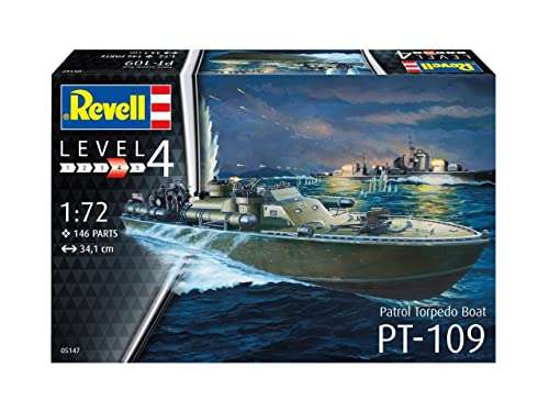 Maqueta Revell 05147 de la Patrol Torpedo Boat PT-109 en escala 1:72 de nivel 4