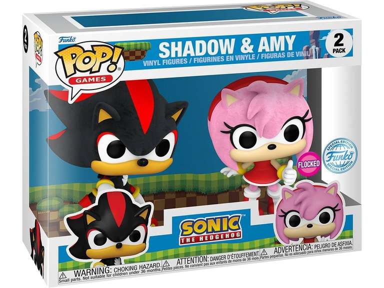 Figura FUNKO Pop! Games: Sonic - Shadow & Amy Rose (Exclusivo Worten)