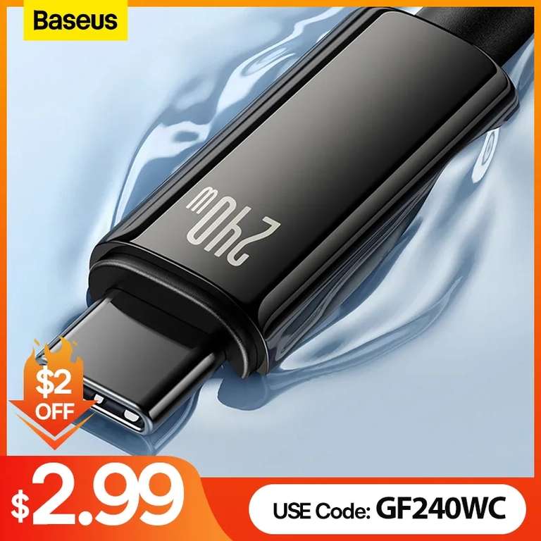 Baseus Cable USB tipo C de 240W