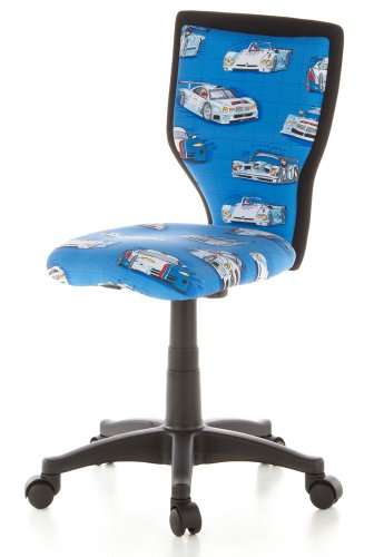 hjh OFFICE 670050 Silla para niños KIDDY LUX Cars tejido azul silla giratoria
