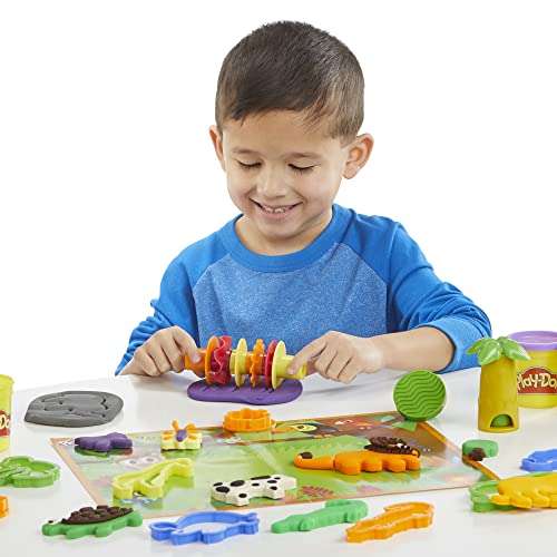 Play-Doh - Set de Aventura de Animales - 45 Herramientas, 10 Botes y tapete