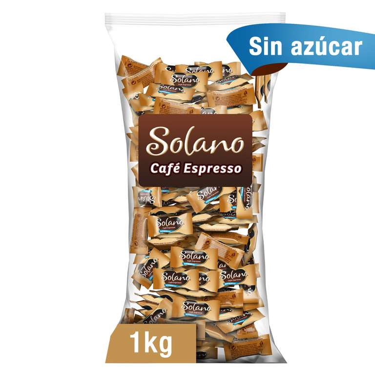 Solano - Caramelo duro sin azúcar con edulcorantes con aromas de café y nata (1kg)