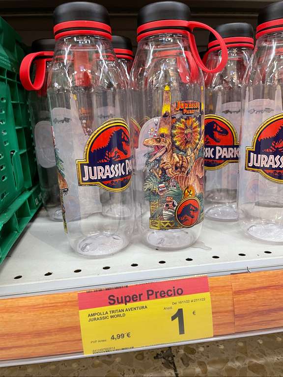Liquidación botellas Jurassic y Monopoly - Carrefour Manresa