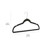 Amazon Basics - Perchas de terciopelo para trajes - Paquete de 50, Negro