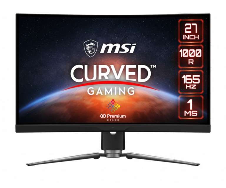 MSI MPG Artymis 273CQR QD- Monitor Gaming Curvo WQHD 27", 165 Hz (2560 x 1440, 16:09, Pantalla Curva 1000 R, Panel VA)