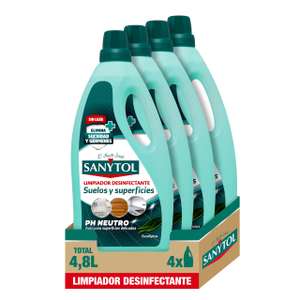 Sanytol – Desinfectante Limpiahogar, Elimina Bacterias, Hongos y Virus Sin Lejía, Perfume Eucaliptus - Pack de 4 x 1.200 ML = 4,8L