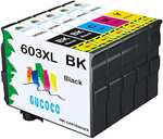GUCOCO 603XL Cartuchos de Tinta Compatible para Epson 603 603 XL Tinta para Epson Expression Home , Aplicar cupón de 10 %,,,