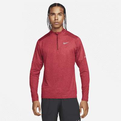 Nike Dri-FIT - Parte de arriba de running con cremallera de 1/4 - Hombre (Dark Beetroot/University Red) Tallas L y XL