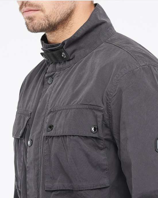Barbour international chaqueta de hombre de algodón en negro