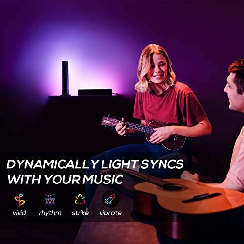 Barra de luz LED,Lampara RGB Intelligente avec Más Effets iluminacion et Modes de Musique