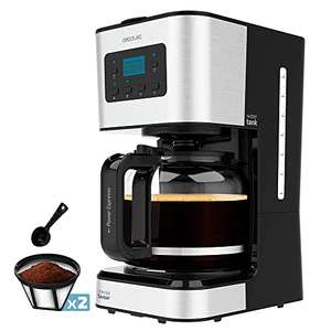 Cecotec Cafetera de Goteo Programable Coffee 66 Smart Plus. 980 W, 12 Cafés, Tecnología ExtemAroma y Función AutoClean,Acero Inoxidable