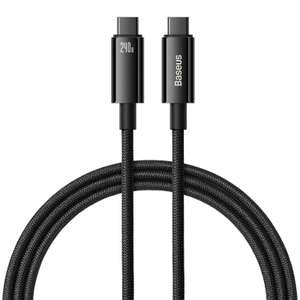 Baseus Cable de Carga Rápida Tipo-C de 240W Adaptador Electrónico para iPhone 15, Realme, Samsung, 5A, Macbook(varios tamaños)