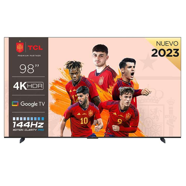 TV LED (98") TCL 98P745, 4K UHD, Smart TV Google TV (Dolby Vision y Atmos), Google Assistant (+ECI)