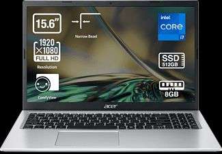 Portátil - Acer Aspire 3 A315-58-71QQ, 15.6" FHD, Intel Core i7-1165G7, 8GB RAM, 512GB SSD, Iris Xe