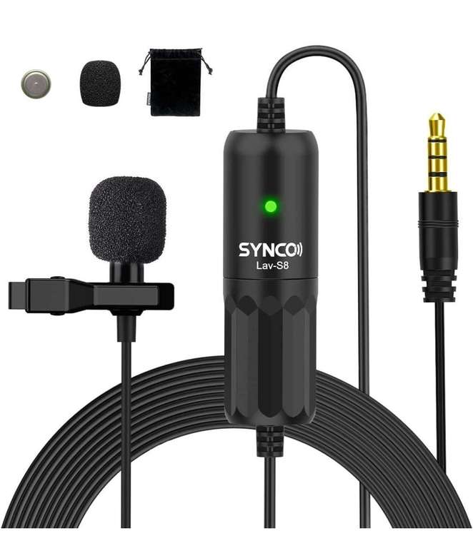 Lavalier micrófono,solapa,condensador,omnidireccional,compatible con drsl, 8m (+bolsa de transporte)