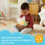 Fisher-Price Ratoncito medita conmigo Peluche con luces relajantes, ayuda a dormir, juguete para niños (Mattel HHH41)