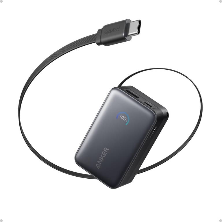 Anker Nano Power Bank Cargador portátil de 10000 mAh, 45W y Cable retráctil