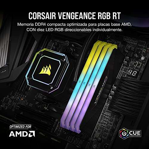 Corsair Vengeance RGB RT 32GB Kit (2x16GB) RAM DDR4 3600 CL16 (Optimizado AMD)