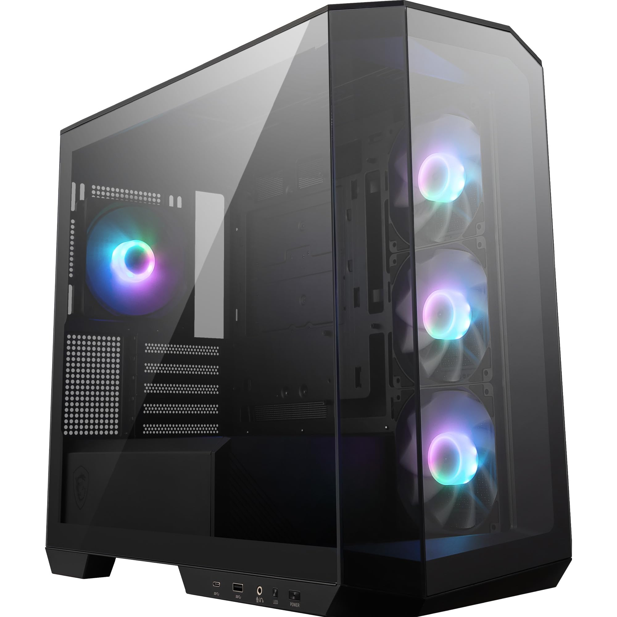 Caja MSI mag PANO M100R PZ mATX - Caja: 3 Ventiladores ARGB (Reaco Muy Bueno)