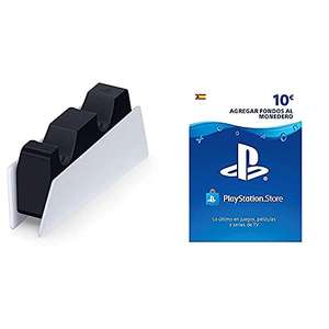 Estación de recarga DualSense - PlayStation 5 - Tarjeta Prepago PSN 10€
