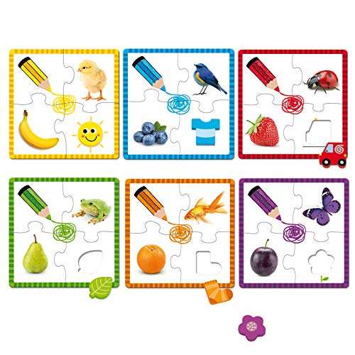 Goula - 6 color puzle de cartón para aprender los colores para niños a partir de 2 años