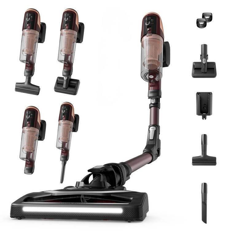 Rowenta X-Pert 6.80 Flex, Aspiradora Escoba Sin Cable, Autonomía de hasta 60 Minutos, con Luces led, Limpieza 4 en 1, Ligera, Smart Control