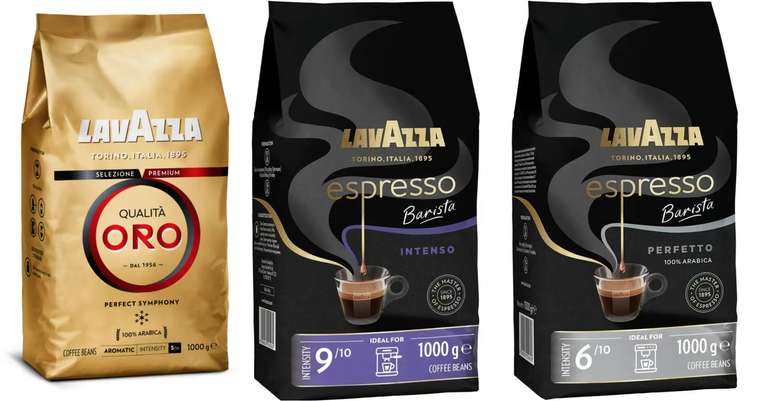 1KG Café Grano Lavazza, Qualità Oro + 1KG Espresso Barista Perfetto o Intenso - A Elegir [2KG EN TOTAL]