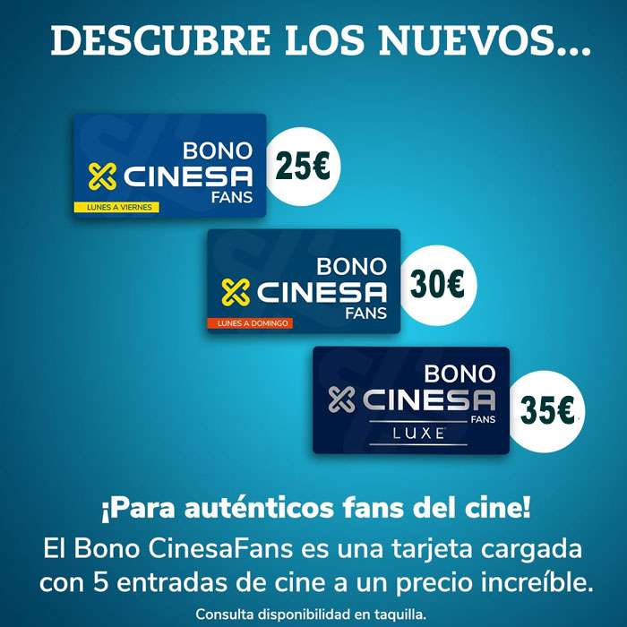 Bono Cinesa Fans (5 Entradas de Cine)