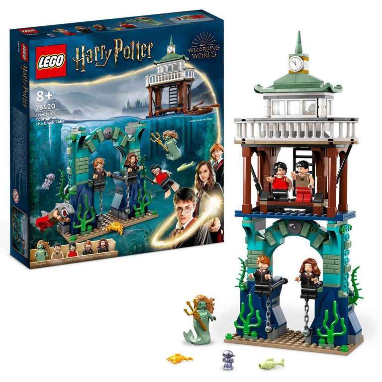 LEGO Harry Potter Torneo de los Tres Magos: El Lago Negro, Juguete de Construcción, Mini Figuras Ron y Hermione