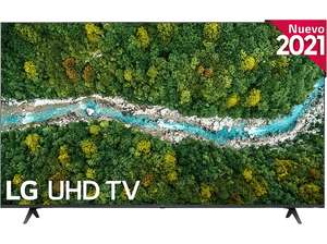 TV LED 43" - LG 43UP77006LB.AEU, UHD 4K, QuadCore, webOS 6.0, Smart TV, Asistentes de voz, AI Sound, Negro.