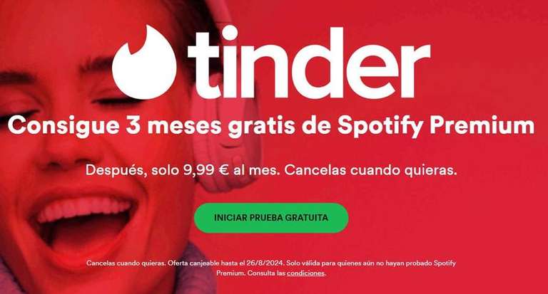 GRATIS :: 3 - 4 Meses de Spotify Premium | Promo Bing, Tinder