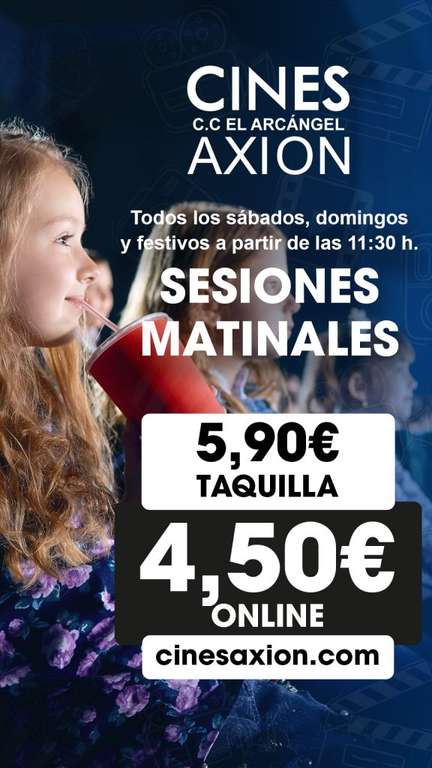 Tu entrada de cine por 4€ si te das un beso con tu pareja en Cines Axión (Córdoba)