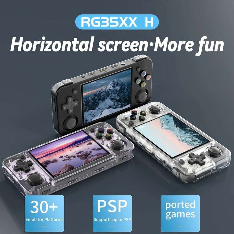 ANBERNIC RG35XX H - consola de juegos portátil + 64GB [39€ LEER DESCRIPCIÓN]