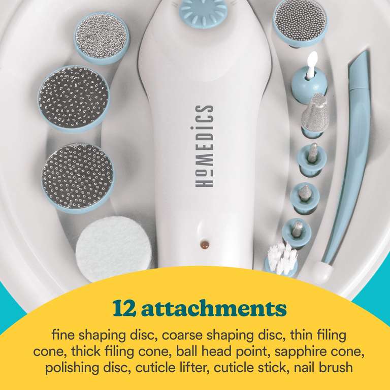 HoMedics MAN-3023A-EU - Set de manicura y pedicura, bañera y secador de uñas