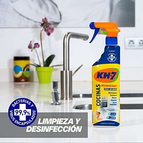 KH-7 Limpiador Multiusos Cocinas Desinfectante, Limpia y desinfecta tu cocina de una pasada, Sin lejía - Pulverizador 750ml, 3 unidades