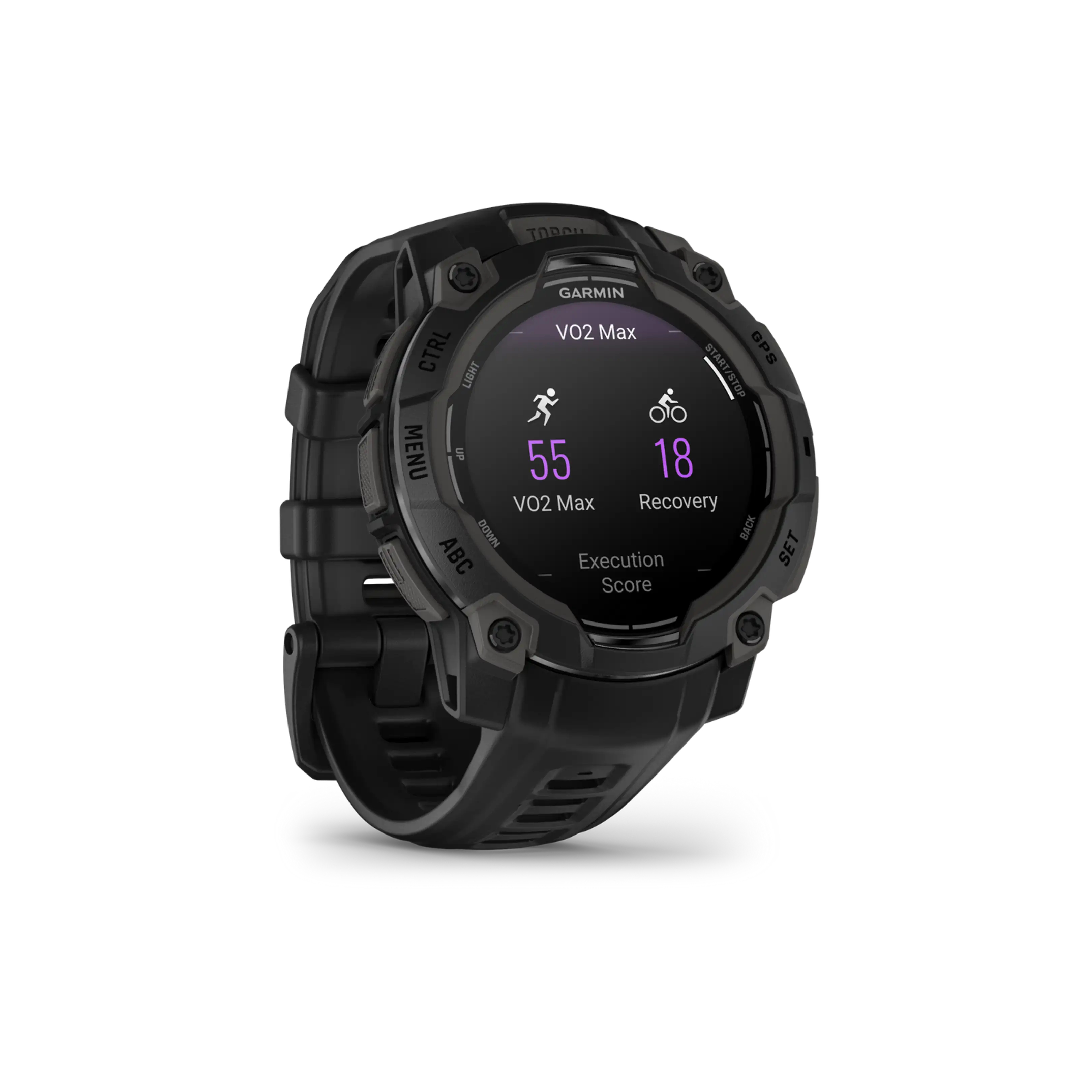 Reloj deportivo - Garmin Instinct 3, Negro, 45mm, 1.18", AMOLED, Silicona, 10 ATM, Garmin Connect, 18 días Autonomía
