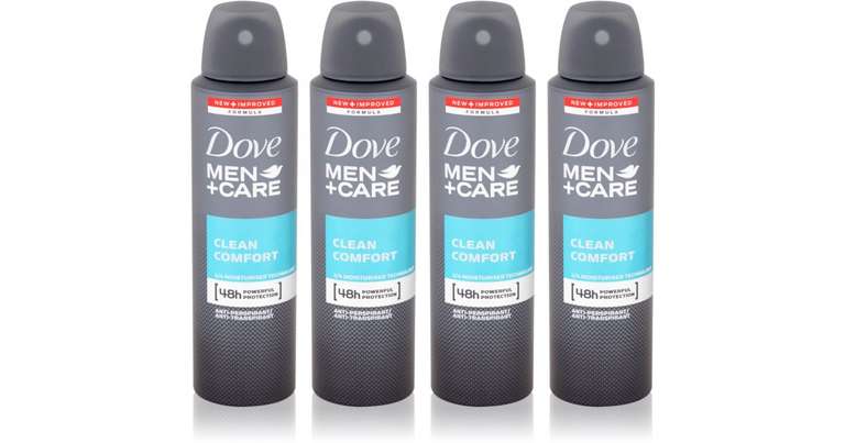 Pack 4 desodorantes Dove men+care a 1.91€/und