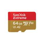 SanDisk Extreme 64 GB MicroSDXC (128GB y 256GB en descripción)