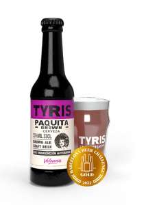 Caja de 12 botellas de cerveza Tyris Paquita Brown