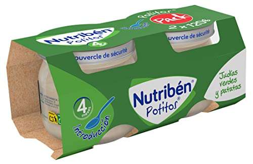 Nutribén Potitos: Introducción a las Judías Verdes y Patatas desde los 4 meses, Bipack (2 x 120 gr.)
