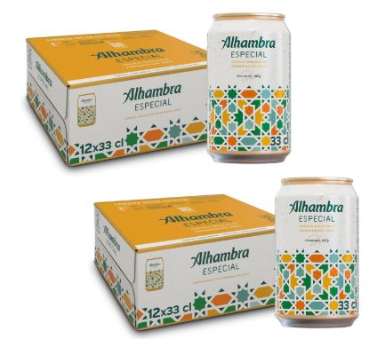 24 x Alhambra Especial, 2 packs de 12 Latas x 33 cl (11'23€ con más suscripciones activas)