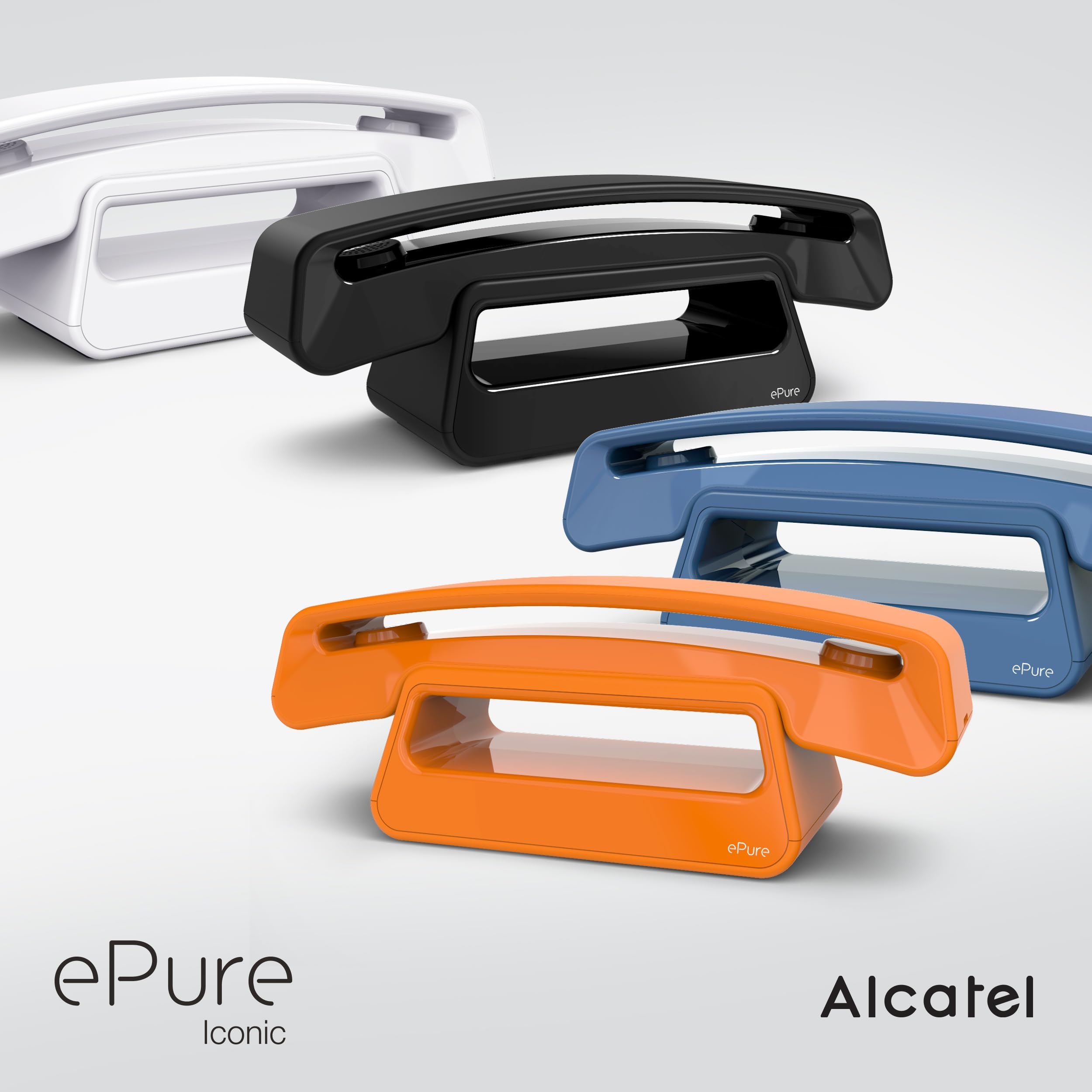 Teléfono fijo inalámbrico ALCATEL ePure Iconic DECT en 4 colores, pantalla, manos libres, bloqueo de llamadas