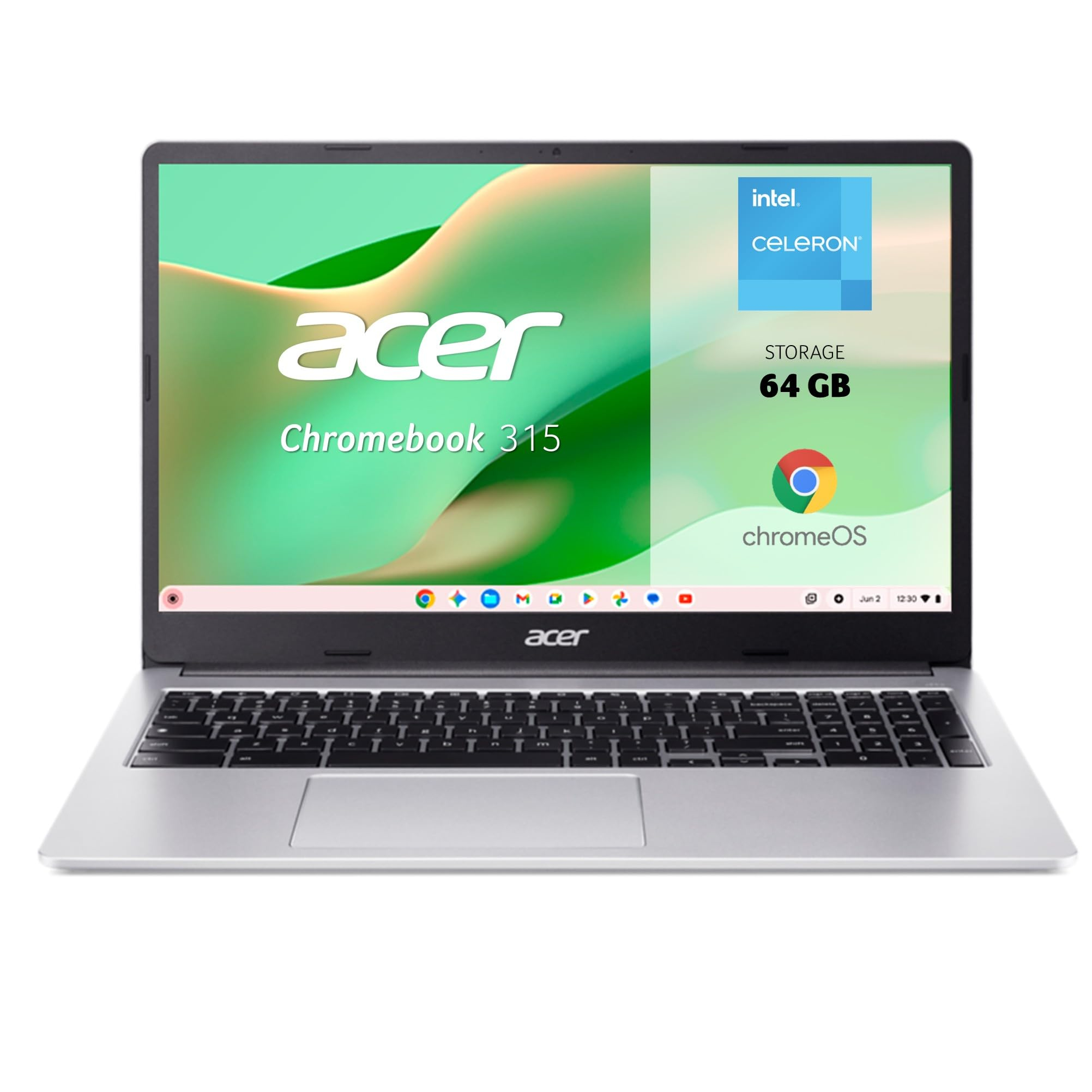 Acer Chromebook 315-4H | 15.6" FullHD | Intel Celeron N4500, 8GB RAM, 64GB eMMc, Chrome OS | QWERTY ESPAÑOL + Cargador (Reaco - Como Nuevo)