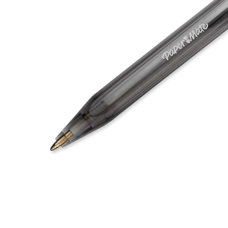 Paper Mate InkJoy 100RT - Bolígrafo retráctil, punta media de 1 mm, paquete de 20, color negro
