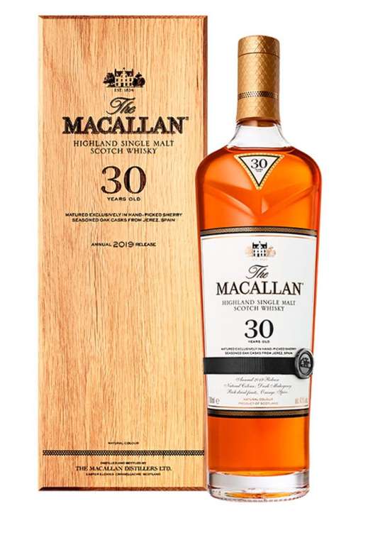 The Macallan 30 Años Sherry Oak Scotch Whisky 70cl + Sacacorchos Pulltex de Regalo + 175€ Regalo para la próx Compra